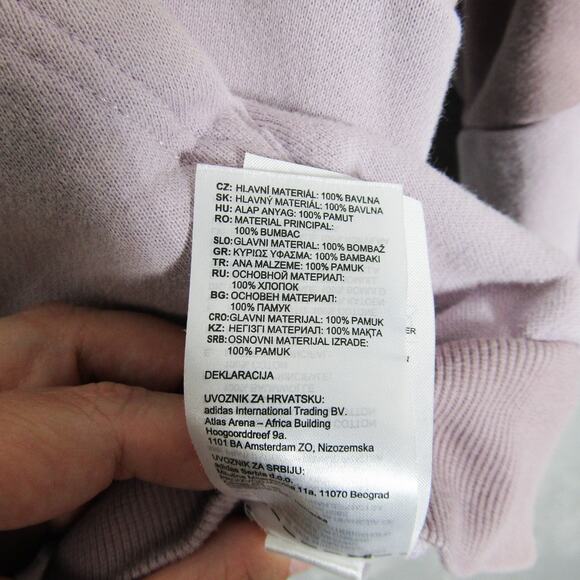 Adidas Hoodie Womens Small Purple Pink Patchwork Danielle Cathari Trefoil FW2765 - Picture 9 of 12